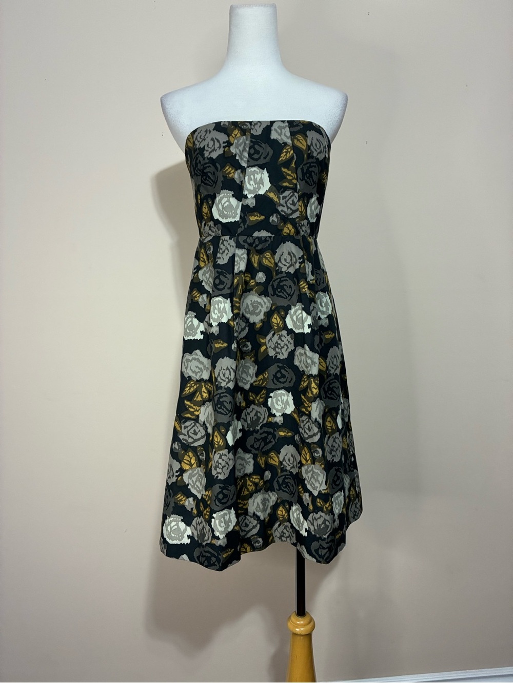 J. Crew “Marielle” Strapless Floral Dress